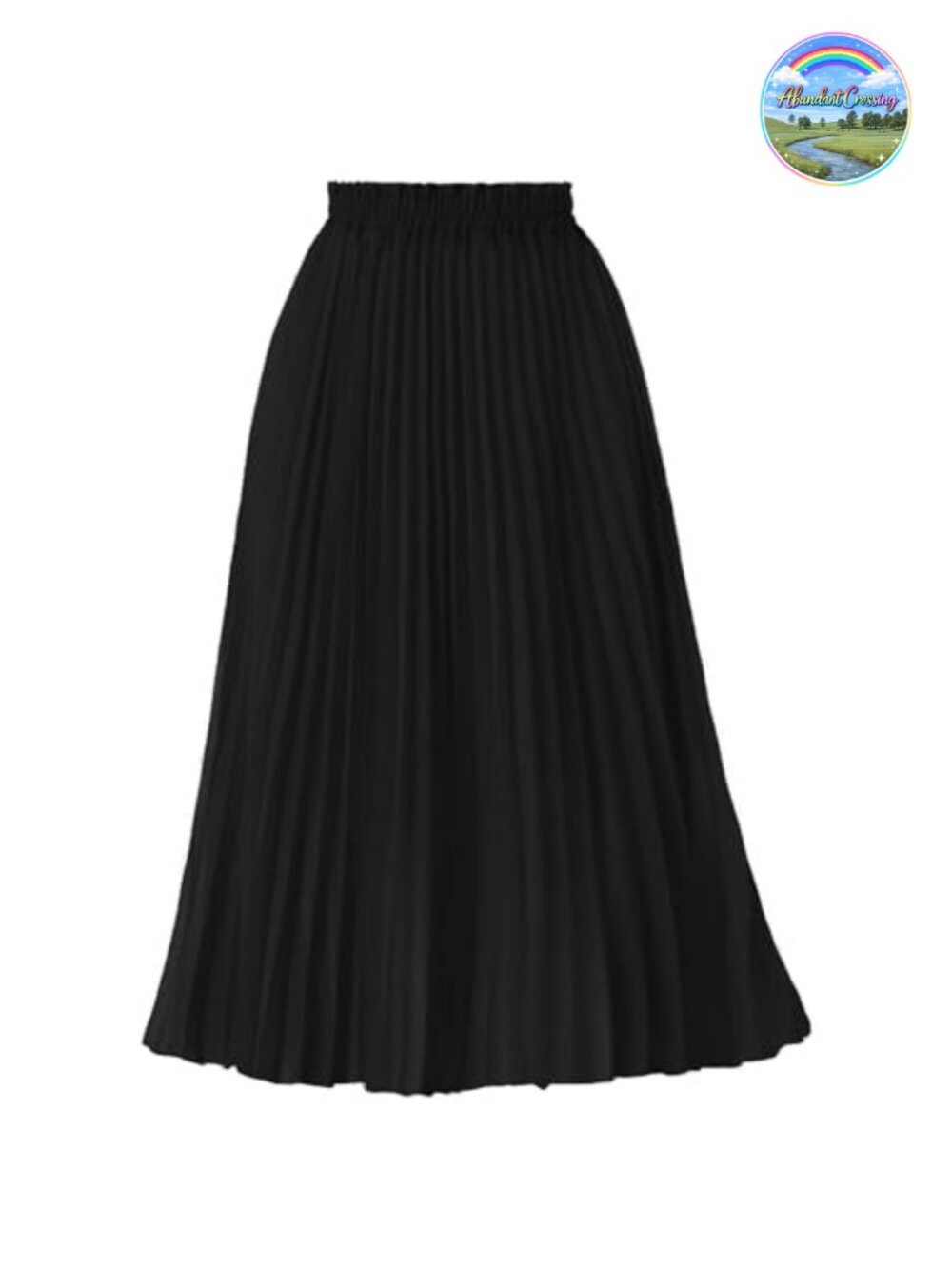 Women's Pleated A-Line High Waist Flowy Midi Skirt
